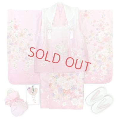 画像4: 七五三 着物 3歳 ブランド 【KAGURA-カグラ-】  女の子 被布コートセット（合繊）【ピンク系、八重桜】