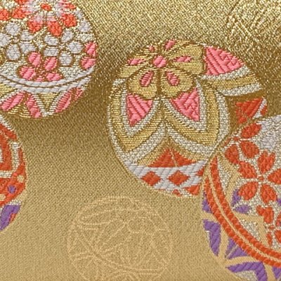 画像3: 七五三 バッグ 子供 金襴生地 がま口バッグ 合繊【金、鞠】