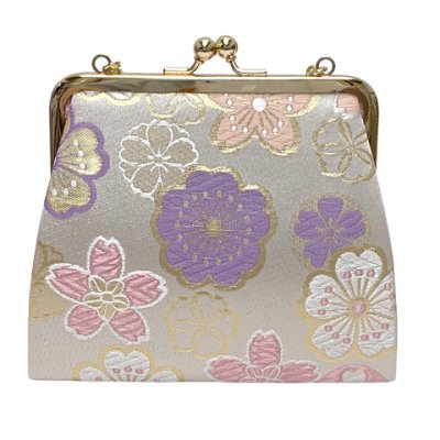 画像3: 七五三 はこせこセット 草履(21cm) バッグ 筥迫 帯締め 扇子 平簪 7歳 女の子【白系、桜】