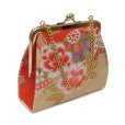 画像2: 七五三 はこせこセット 草履(21cm) バッグ 筥迫 帯締め 扇子 平簪 7歳 女の子【朱赤ｘベージュ、鞠と牡丹】 (2)