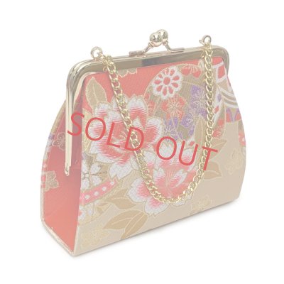 画像2: 七五三 はこせこセット 草履(21cm) バッグ 筥迫 帯締め 扇子 平簪 7歳 女の子【朱赤ｘベージュ、鞠と牡丹】