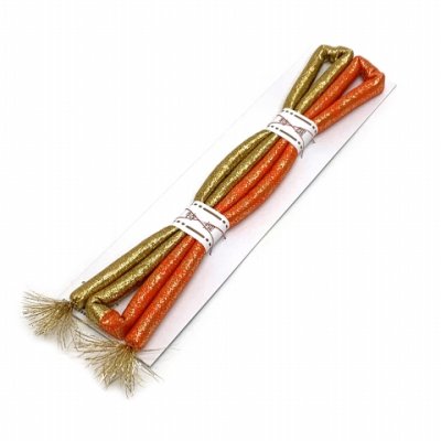 画像4: 七五三 結び帯 箱せこセット ペアセット 7歳 女の子 金襴生地の作り帯セット(合繊)【黒地、梅花爛漫】