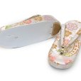画像5: 七五三 結び帯 箱せこセット ペアセット 7歳 女の子 金襴生地の作り帯セット(合繊)【白系、鞠と桜】