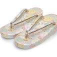 画像4: 七五三 結び帯 箱せこセット ペアセット 7歳 女の子 金襴生地の作り帯セット(合繊)【白系、四君子草】