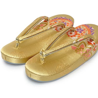 画像2: 七五三 草履バッグセット 7歳 女の子 子供用 草履（21cm） バッグ 鞄【金、鞠】