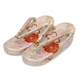 画像3: 七五三 草履バッグセット 7歳 女の子 子供用 草履(21cm) バッグ 鞄【白系、桜】