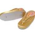 画像3: 子供草履 七五三 女の子用 7歳 金襴生地 草履 21cm【金、鞠】 (3)