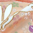 画像7: 七五三 着物 7歳 2023年新作 女の子用 日本製 絵羽柄の四つ身の子供着物 単品 合繊【クリーム、うさぎにエ霞、橘】 (7)