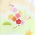 画像4: 七五三 7歳 女の子 日本製 正絹 絵羽付け 四つ身の着物【アイボリー系、松竹梅】
