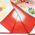 画像9: 七五三 7歳 女の子 日本製 正絹 絵羽付け 四つ身の着物【アイボリー系、松竹梅】