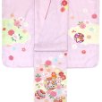 画像3: 七五三 7歳 女の子 正絹 日本製 金駒刺繍　絵羽付け 四つ身の着物【藤色（薄紫色）、鞠と雲】