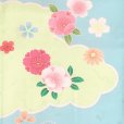 画像4: 七五三 7歳 女の子 正絹 日本製 金駒刺繍　絵羽付け 四つ身の着物【水色、鞠と雲】