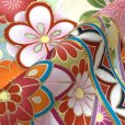 画像7: 七五三 7歳 女の子 正絹 日本製 金駒刺繍　絵羽付け 四つ身の着物【水色、鞠と雲】