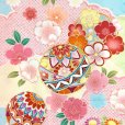 画像3: 七五三 7歳 女の子 着物 正絹 フルセット 日本製 金駒刺繍 四つ身の子供着物と結び帯 コーディネートセット【水色、鞠と雲】