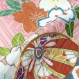 画像3: 七五三 7歳 女の子 着物フルセット 正絹 日本製 金駒刺繍 手描き 四つ身着物と結び帯 コーデセット【ピンク、鈴と桜】