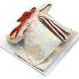 画像8: 七五三 7歳 女の子 着物 正絹 フルセット 日本製 金駒刺繍 手描き 四つ身の子供着物と結び帯 コーディネートセット【ピンク、鈴と桜】