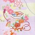 画像5: 七五三 7歳 女の子 正絹 金駒刺繍 古典柄 パステルカラー 絵羽付け 四つ身の着物【藤色(薄紫)、貝桶】
