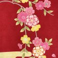 画像4: 七五三 7歳 女の子 正絹 金駒刺繍 古典柄 絵羽付け 四つ身の着物【赤、貝桶】