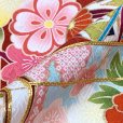 画像7: 七五三 7歳 女の子 正絹 金駒刺繍 古典柄 絵羽付け 四つ身の着物【赤、貝桶】
