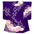 画像2: 七五三 7歳 女の子 正絹 金彩加工 本絞り 絵羽付け 四つ身の着物【紫、二つ鞠】