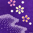 画像4: 七五三 7歳 女の子 正絹 金彩加工 本絞り 絵羽付け 四つ身の着物【紫、二つ鞠】