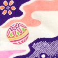 画像5: 七五三 7歳 女の子 正絹 金彩加工 本絞り 絵羽付け 四つ身の着物【紫、二つ鞠】
