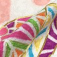 画像7: 七五三 7歳 女の子 正絹 金彩加工 本絞り 絵羽付け 四つ身の着物【紫、二つ鞠】