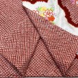 画像5: 七五三 7歳 女の子用 着物セット 正絹 本絞り 刺繍柄 絵羽柄の子供着物 コーデセット【赤、雲に花輪】