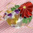 画像4: 七五三 7歳 着物セット 正絹 女の子 本絞り 刺繍柄 絵羽柄の子供着物 コーデセット【ピンク、鈴】
