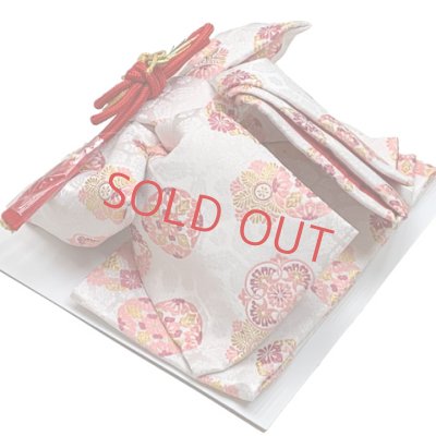 画像8: 七五三 7歳 女の子用 着物セット 正絹 女の子 絞り染 金駒刺繍 絵羽柄の子供着物 コーデセット【赤、鞠】