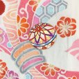 画像3: 七五三 7歳 女の子用 着物セット 正絹 絞り染 刺繍入り 絵羽柄の子供着物 コーデセット【赤、束ね熨斗】