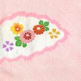 画像4: 七五三 着物 7歳 女の子 日本製 正絹 絞り染 本絞り 金駒刺繍 絵羽付け 四つ身の着物【ピンク、束ね熨斗】