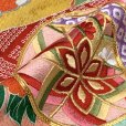 画像7: 七五三 着物 7歳 女の子 日本製 正絹 金駒刺繍 絵羽付け 四つ身の着物【浅葱色、熨斗に鞠】