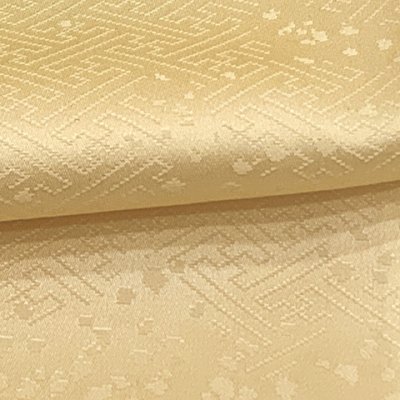 画像4: 七五三 7歳女の子用 正絹の着物フルセット 絵羽柄 金駒刺繍 四つ身の子供着物と結び帯セット【淡黄色、鼓】