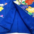 画像5: 七五三 着物 正絹 フルセット 7歳 女の子  手描 盛金加工 金駒刺繍 古典柄 絵羽付け着物と結び帯セット【群青、松竹梅】