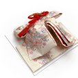 画像8: 七五三 着物 正絹 フルセット 7歳 女の子  手描 盛金加工 金駒刺繍 古典柄 絵羽付け着物と結び帯セット【群青、松竹梅】
