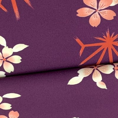 画像6: 振袖セット ジュニア小紋柄振袖 150サイズ その他小物6点セット 成人式 お正月 十三詣りに【紫、桜と麻の葉】