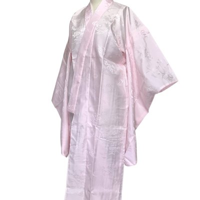 画像3: 長襦袢 洗える襦袢 二尺袖 小振袖用 ジュニア振袖 じゅばん 袖丈75cm【ピンク】