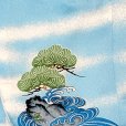 画像5: 初節句やお正月に 男の子 でんちセット 日本製 赤ちゃんの着物 ちゃんちゃんこセット 化繊【水色系、鷹】 (5)