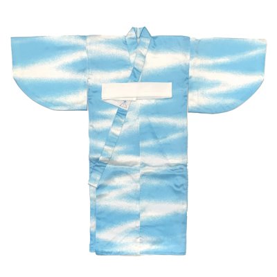 画像8: 初節句やお正月に 男の子 でんちセット 日本製 赤ちゃんの着物 ちゃんちゃんこセット 化繊【水色系、鷹】