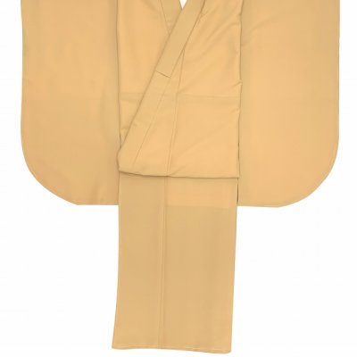 画像3: 色無地 合繊 卒業式のニ尺袖着物(Sサイズ)  ジュニア用着物(130サイズ)としても使用可【カラシ系】