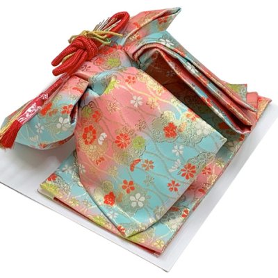 画像8: 七五三 着物 フルセット 7歳 女の子 絵羽柄 子供着物 結び帯セット 合繊【ファンタジー・パステルクリーム】