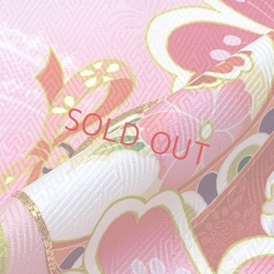 画像4: 七五三 着物 フルセット 7歳 女の子 絵羽柄 子供着物 結び帯セット 合繊【ファンタジー・ライトパープル】