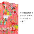 画像7: 女の子 でんちセット ウール  日本製 赤ちゃんの着物 ちゃんちゃんこセット【レッド、鶴と菊】