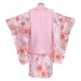 画像3: 七五三 3歳 着物 セット 女の子  KAGURA カグラ ブランド 被布コートセット（合繊）【ローズピンク系、古典柄】 (3)