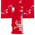 画像2: お宮参り 女の子 着物 正絹 日本製 手描き友禅赤ちゃんのお祝い着(初着 産着) 襦袢付き【赤、束ね熨斗】