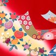 画像6: お宮参り 女の子 着物 正絹 日本製 手描き友禅赤ちゃんのお祝い着(初着 産着) 襦袢付き【赤、束ね熨斗】