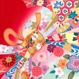 画像3: お宮参り 女の子 着物 正絹 日本製 手描き友禅赤ちゃんのお祝い着(初着 産着) 襦袢付き【赤、束ね熨斗】