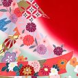 画像4: お宮参り 女の子 着物 正絹 日本製 手描き友禅赤ちゃんのお祝い着(初着 産着) 襦袢付き【赤、束ね熨斗】