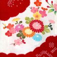 画像6: お宮参り 女の子 着物 正絹 本絞り 日本製 赤ちゃんのお祝い着(初着 産着) 襦袢付き【赤、雲に鞠】